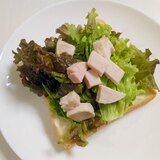 朝食に☆鶏ハムとカッテージチーズのサラダトースト